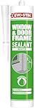 EVO-STIK Window & Door Frame Sealant, Waterproof, Flexible, Overpaintable, Lasts up to 15 Years, Colour: White, Size: 290ml
