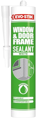 EVO-STIK Window & Door Frame Sealant Waterproof Flexible Overpaintable Lasts up to 15 Years Colour: White Size: 290ml