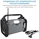 Soundmaster DAB80OR Baustellenradio Gartenradio mit DAB+ UKW Bluetooth und Li-Ion Akku IP44 Staub- und spritzwassergeschützt