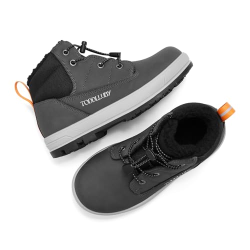 Boys Girls Snow Boots Faux Fur Lined Winter Ankle Boots Outdoor Waterproof Slip Resistant Comfortable Cold Weather Boots Little Kid/Big Kid4