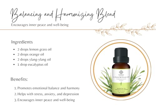 Image of Essential Oils Lemongrass, Orange, Peppermint, Ylang Ylang, Eucalyptus- Combo Set Of 5-15ml