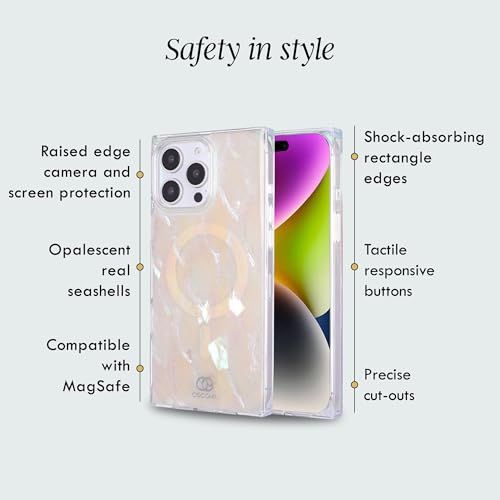 Image of COCOMII Rectangle for iPhone 13 Pro Max Case, Mother of Pearl