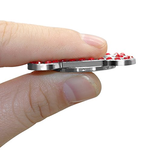 Didog Rhinestone Custom Pet Id Tags, Bone Shape,Free Engraved And Gifts, Bone Shape,Red #TOP4