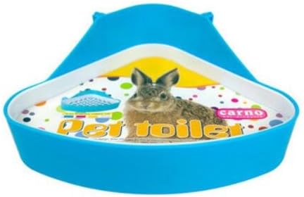 Potty Trainer Corner Litter Box Pet Toilet for Hamster Guinea Pig Ferret Gerbil Chinchilla Small Animals (Blue) by SunshineBio
