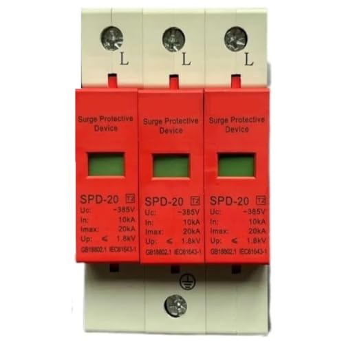 SPD Din Rail Surge Protector Power 2P Lightning Arrester Household AC100-380V Surge Switch 10-20KA 20-40KA 30-60KA 40-80KA (20-40KA 2P)