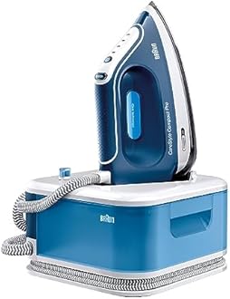 Braun CareStyle Compact Pro IS2565BL, Steam Iron with FreeGlide 3D Technology, iCareMode, Eco and Turbo Modes, Vertical Steaming, Anti-Drip, 1.5L Water Tank, 2400W, Blue