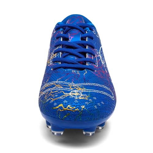 Boys' Soccer Shoes Kids Firm Ground Soccer Cleats Girls Athletic Sneakers Outdoor Turf Football Shoes for Little/Big Kid3