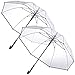 Carlo Milano Schirm: 2er-Set transparente Stock-Regenschirme, Stahl & Fiberglas, Ø 100 cm (Durchsichtiger Regenschirm, Stockschirm, transparenter) Regenschirm Schirm günstig Kaufen-Carlo Milano Schirm: 2er-Set transparente Stock-Regenschirme, Stahl & Fiberglas, Ø 100 cm (Durchsichtiger Regenschirm, Stockschirm, transparenter)