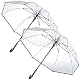 Regenschirm Set Carlo Milano: 2 transparente Schirme mit Stahlgestell