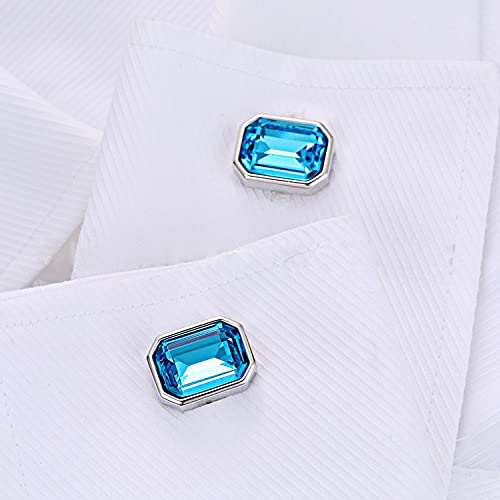 Image of S&W Wedding Cufflinks for Men Cuffs with Gift Box Business for Tuxedo Shirt