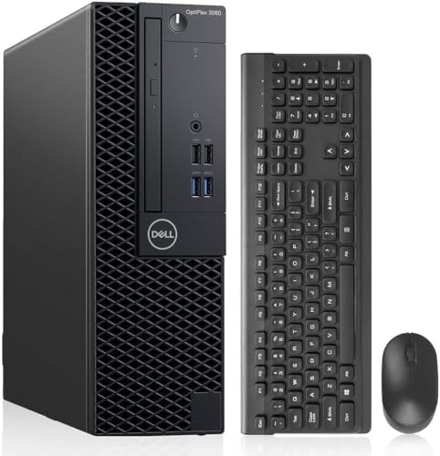 Dell OptiPlex 3060 SFF PC Computadora de Escritorio, Intel Quad Core i5-8500, 16GB RAM, 512GB SSD, Teclado y Ratón, DisplayPort, RJ-45, Windows 11 Pro (Renovado)
