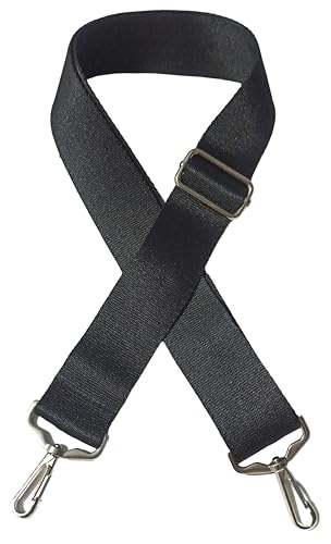 Çanta Askısı Omuz Askısı Siyah Polyester Kolon Ölçüsü Ayarlanabilir Ayar Tokası, Nikel Kanca Ve Toka, 4 CM X 125 CM (Siyah)