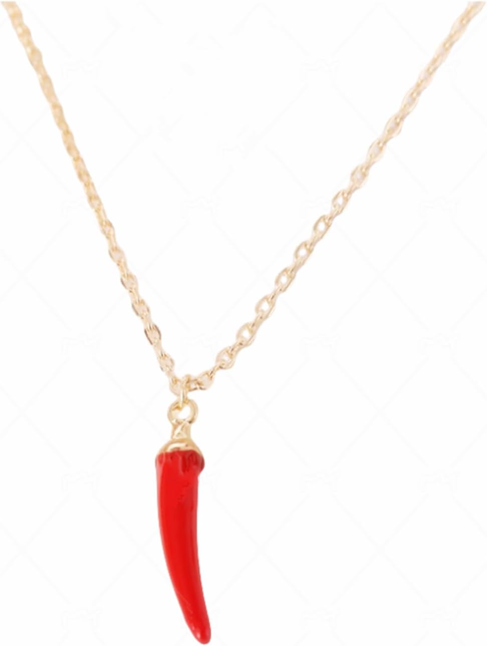 swglcowoItalian Horn Pendant Necklace Lucky Amulet Gold Silver Plated Vintage Charm Talisman Protection Cornciello Chili Pepper Shaped Spiral Chain Necklace for Men Women Minimalist Birthday Festival Jewelry