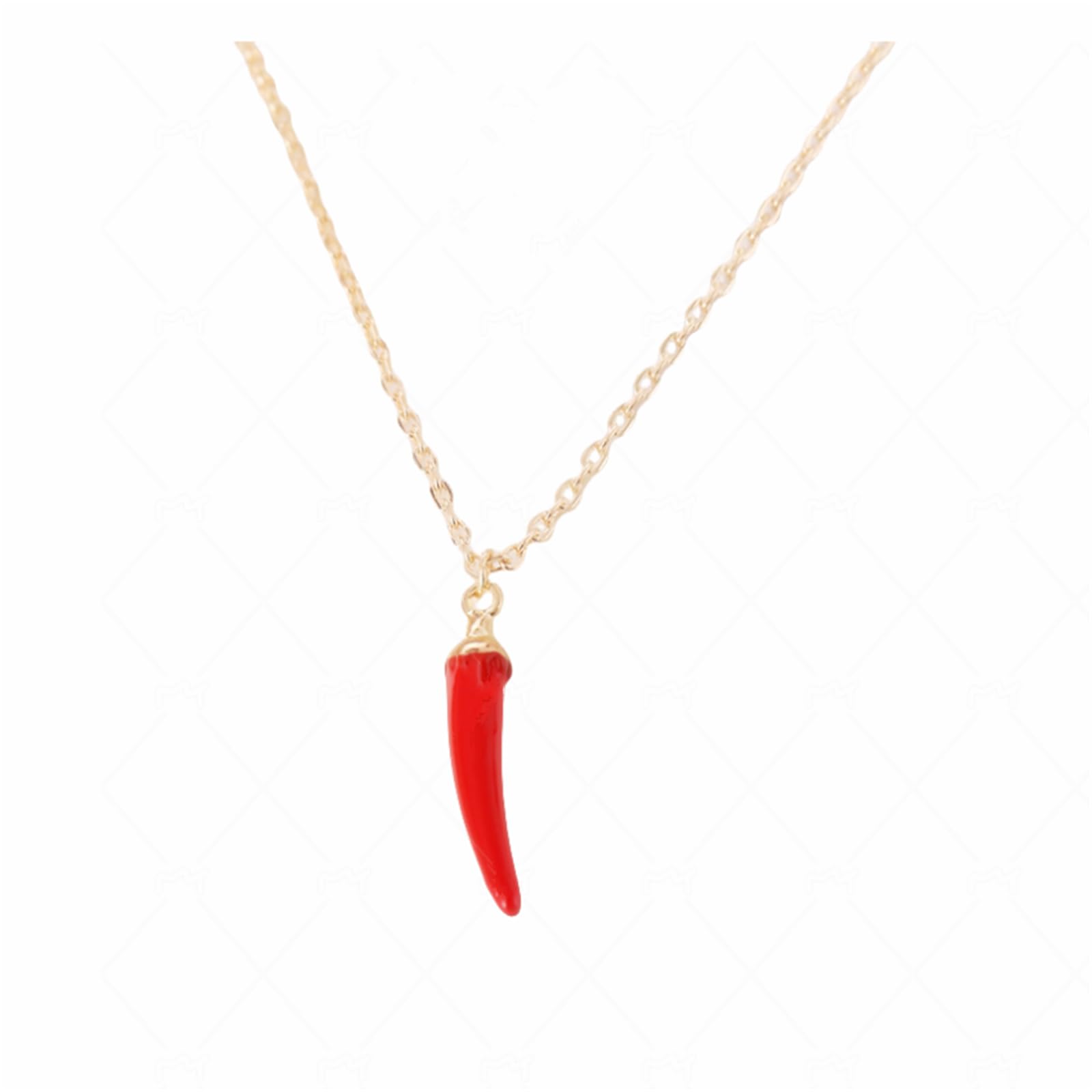 swglcowoItalian Horn Pendant Necklace Lucky Amulet Gold Silver Plated Vintage Charm Talisman Protection Cornciello Chili Pepper Shaped Spiral Chain Necklace for Men Women Minimalist Birthday Festival Jewelry