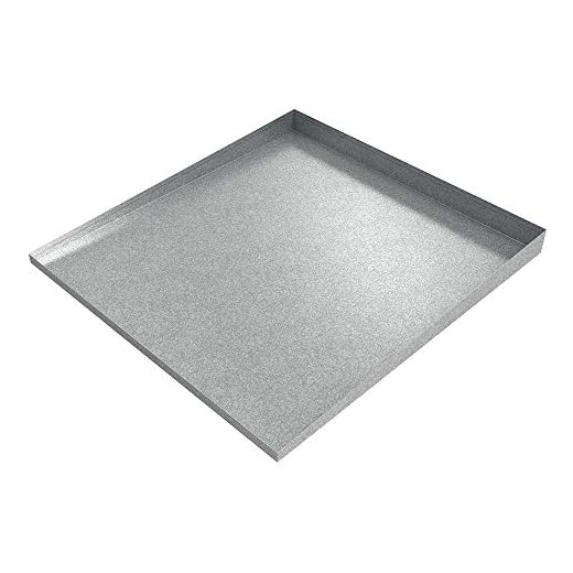 Front-Load Washer Drip Pan 32" x 30" x 2.5" - Galvanized Steel