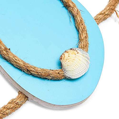 Juvale Beach Patio Outdoor Decor Flip Flop Wall Sign Good Vibes Only - 9x12 in, Multicolor Wood - Relax Beach Hanging Sign & Pool Vibes Decor & Coastal Wall Accent - Image 6