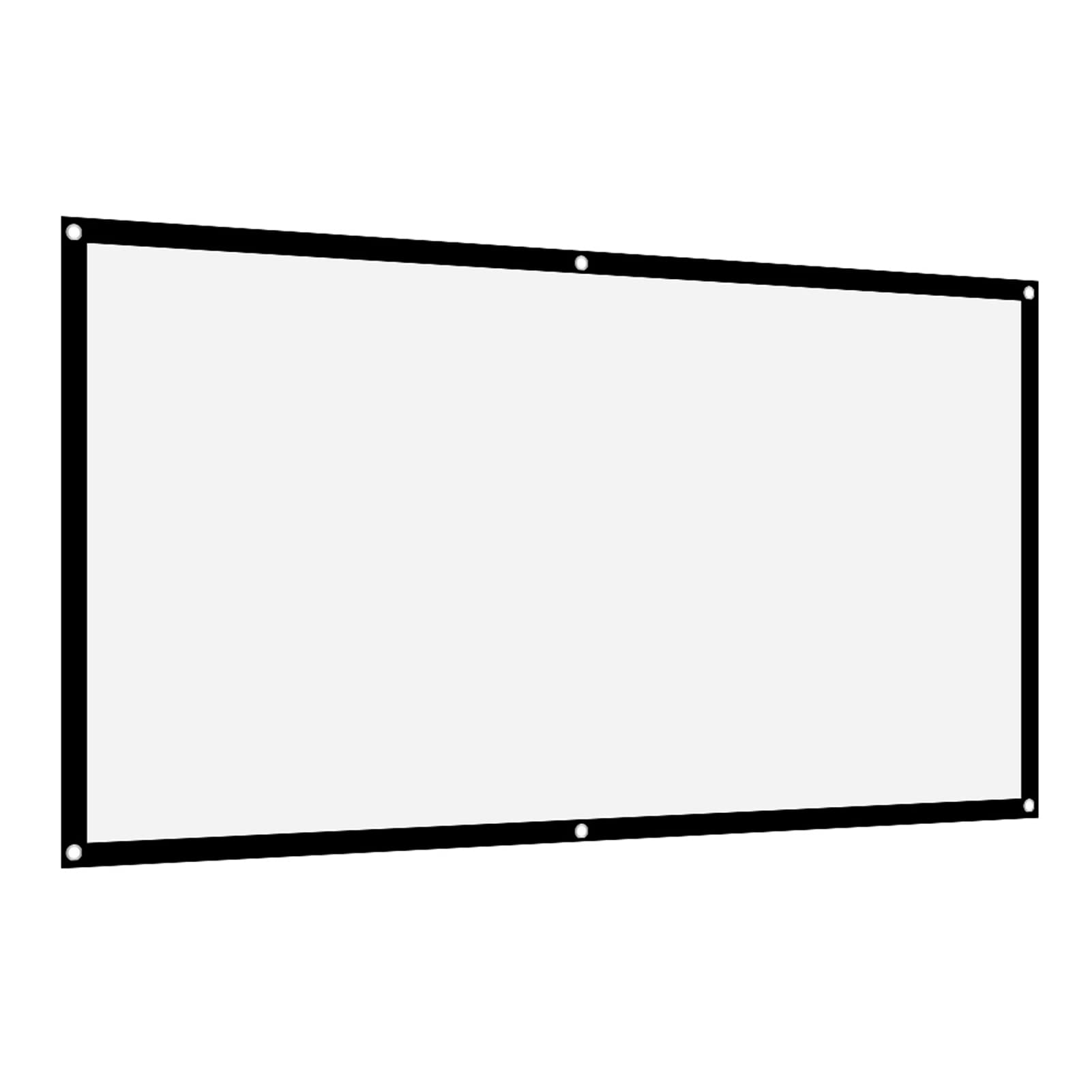 Ejoyous Schermo di Proiezione 16:9, Schermo HD Portatile Pieghevole in Tessuto Antirughe Bianco da 60 Pollici per Film all'aperto Home Theater da Campeggio (84 pollici)