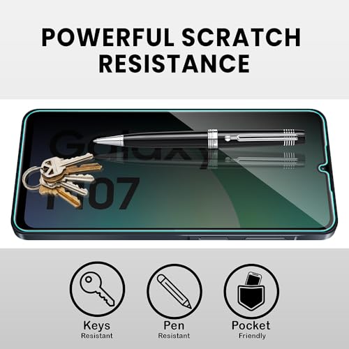 Image of FIRST MART Privacy Tempered Glass for Samsung Galaxy M07, Samsung F70E & M17E with Cable Guard & Installation Kit | Anti-Spy 9H Screen Protector, Edge-to-Edge, Case-Friendly | Black