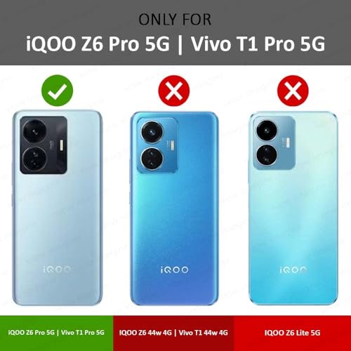 Image of COVERBLACK Rubber Back Cover for IQOO I2126 / IQOO Z6 Pro 5G - Transparent