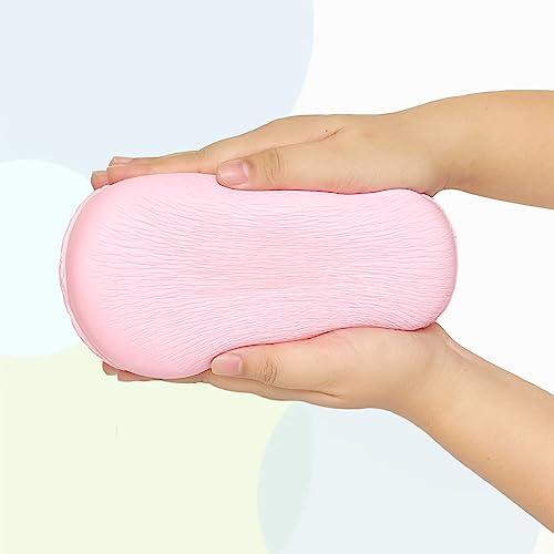 funnysquee Gaint Macaron Slow Rising Squishies,Jumbo Squishys Birthday Gift for Kids, Stress Relief Kawaii Squishie Toys (Pink) by funnysquee - Used condition - Image 2