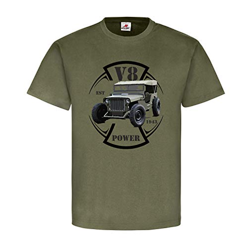 T-shirt V8 Power Bundeswehr véhicule tout-terrain confortable en XL