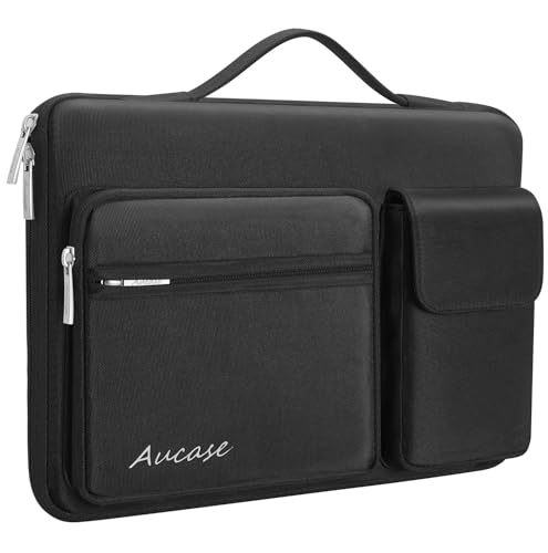 Aucase 360 Protective Laptop Case 14 inch with Handle &2 pockets Water Resistant Sleeve Bag for Macbook Pro 14/ Air 13/ HP/LENOVO/ACER/ASUS/DELL Chromebook Matebook 14