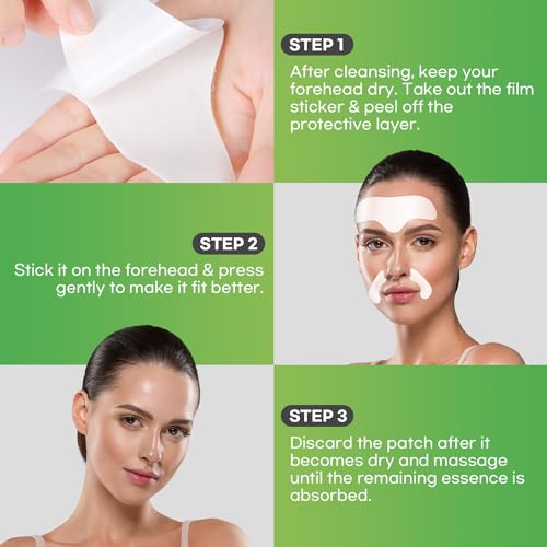 Image of SILKDERMIS Forehead Wrinkle Patches 12Pcs, Smile Line Patches 24pcs with Aloe, Collagen, Vitamin E, Anti Wrinkle Patches, Anti Wrinkle Patches