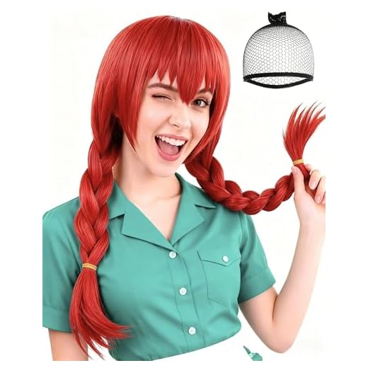 Red Braided Wig