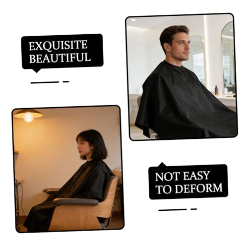Capa para Corte de Pelo Salón con Cierre de Broche 120x150cm Capa de Peluquería para Corte y Estilizado Profesional de Cabello miniatura 4