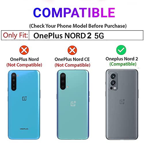 Image of LIRAMARK Transparent Clear Shock Proof Back Cover Case Designed for OnePlus Nord 2 5G (Black)
