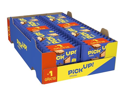 PiCK UP! Original (8 x 308 g), Riegel mit knackiger Milchschokoladentafel zwischen zwei knusprigen Keksen, der Snack für unterwegs, 8 Multipacks mit 10 + 1 Riegel gratis