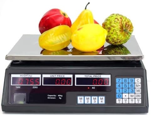 Bascula cocina, peso de cocina, digital, balanza cocina, balanza de comercio, capacidad 40kg, ideal para comercios, balanza frutera.