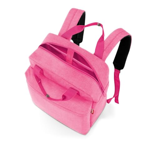 reisenthel allday backpack M - vielseitiger Rucksack für Alltag, Reisen, Einkaufen oder Arbeit - wasserabweisend, Handgepäck zugelassen, Couleur:twist pink