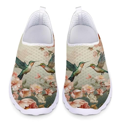 POLERO Sunflower Slip On Shoes for Women Butterfly Walking Shoes Lightweight Water Shoes Casual Sports Mesh Shoes