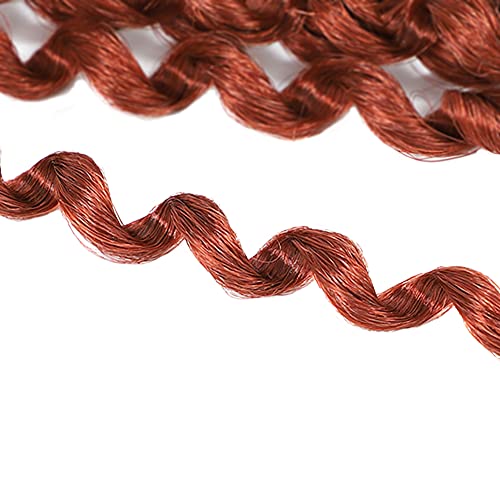 Passion Twist Hair Copper Red 24 Inch 7 Packs Long Water Wave Crochet Braiding Synthetic Hair Extensions (24 Inch 7 Packs, 350#) #TOP2