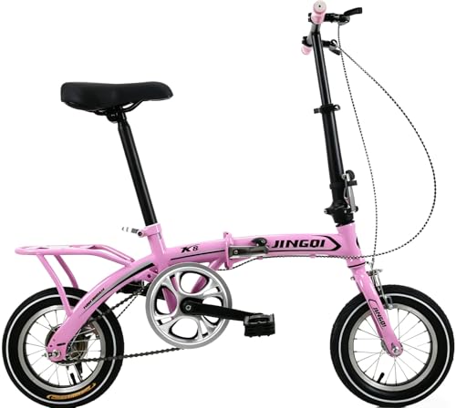 Kcolic Bicicleta Plegable para Adultos 12 Pulgadas, Bicicleta Plegable Urbana, Bicicleta Plegable Ligera Y Portátil para Estudiantes Y Personas Que Se Desplazan por La Ciudad. D,12in