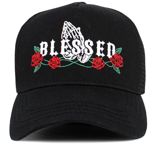 Image of KBETHOS Praying Hands Rosary Dad Hat Baseball Cap Unconstructed Polo Style Adjustable Unisex