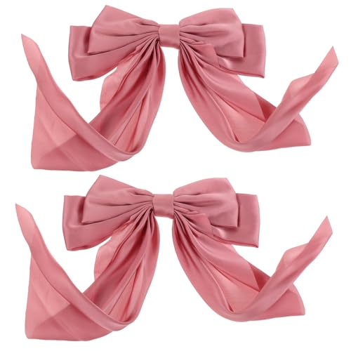 GALPADA 2 Pièces Épingles à Cheveux Grand Nœud Barrettes à Cheveux Longs avec Ruban Accessoires de Coiffure pour Femmes et Filles
