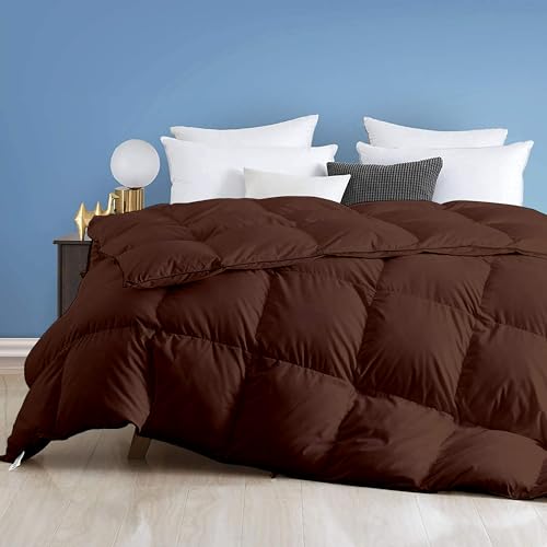 Image of Day Care - 600 GSM Hotel Quality-Down Alternative Microfiber Comforter for Heavy Winter Queen Size Comforter /Blanket /Rajai (90 inch x 90 inch Inches /228cm x 228cm) - Comforter Queen Size|Chocolate Brown