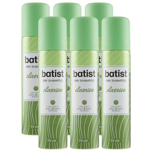 Shampoo Secco Dry, CLASSICO. Capelli Perfetti In Soli 3 Minuti Senz'Acqua, Ravviva e Rinfresca, Volumizza e Protegge 75ml (6 Spray)