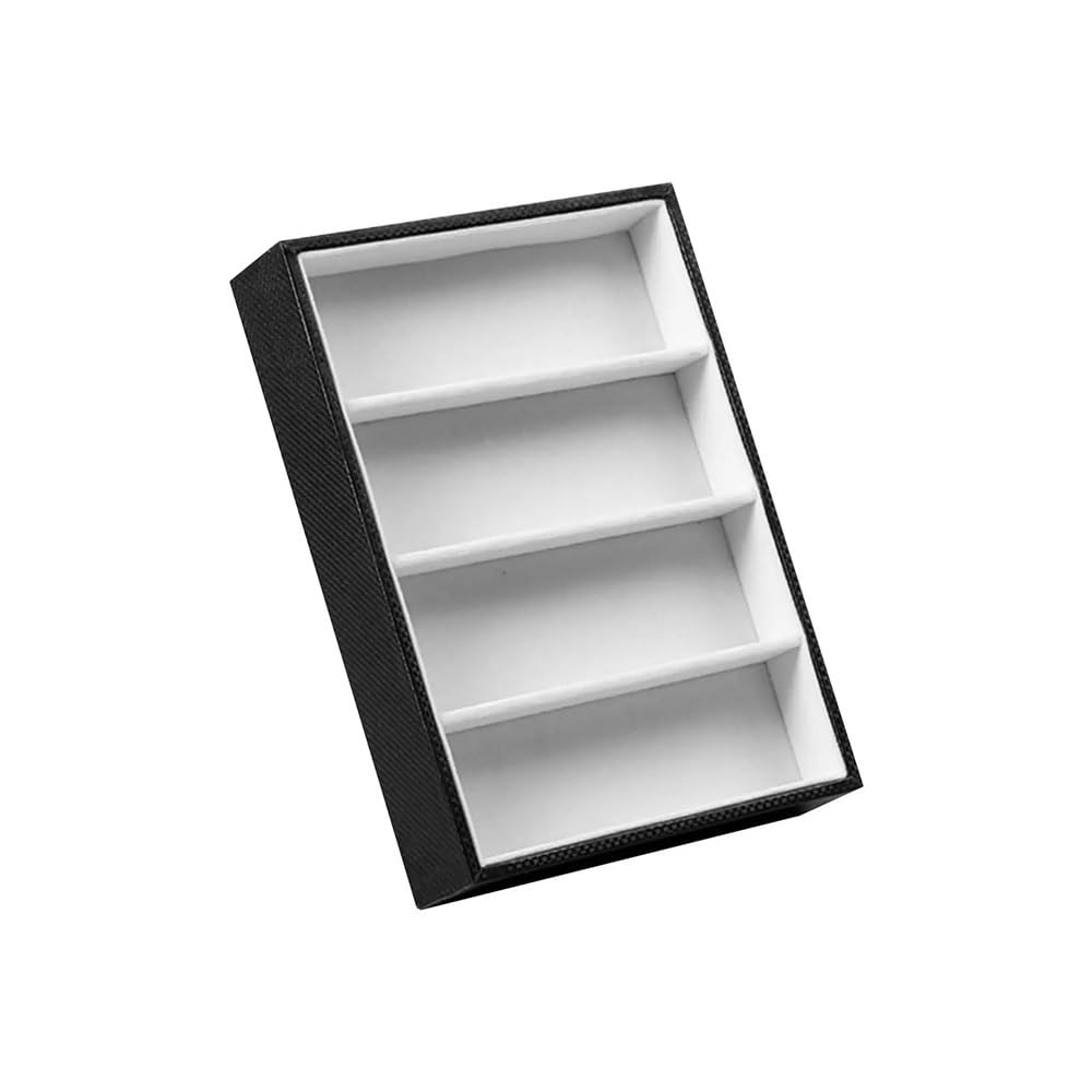 Porte-lunettes 4 fentes organisateur étui bijoux montres lunettes de soleil lunettes de soleil montrer plateau lunettes vitrine lunettes de soleil support de rangement support(Noir)