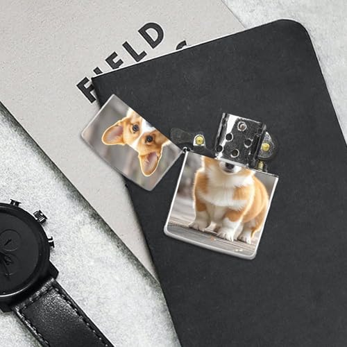 Funda para encendedor clásico con diseño Corgi Dogs miniatura 7