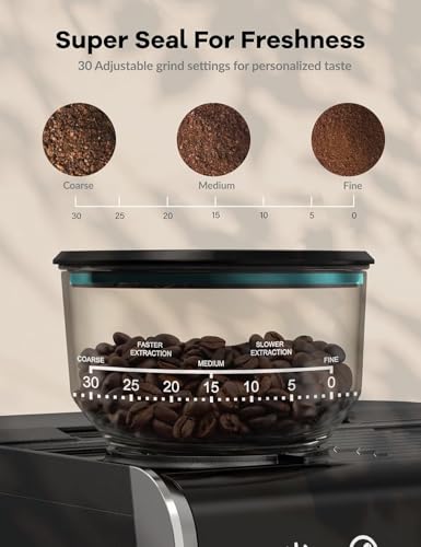 Image of Takywep Professional Espresso Machine, 20 Bar, with Grinder and Milk Frother, Removable 95 oz Water Tank for Latte and Cappuccinos, Stainless Steel Coffee Maker for Use