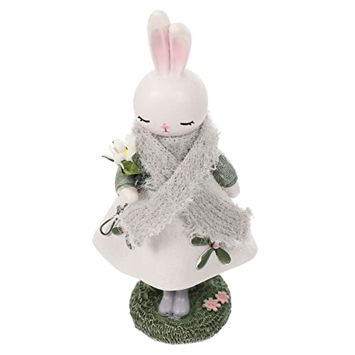 AOKWAWALIY de graduación de Conejo, Mini Figuras de Conejo, decoración de Conejo, baratijas, decoración de Conejo, Cajas de baratijas de Conejo, decoración de Escritorio, Figura de Conejo del
