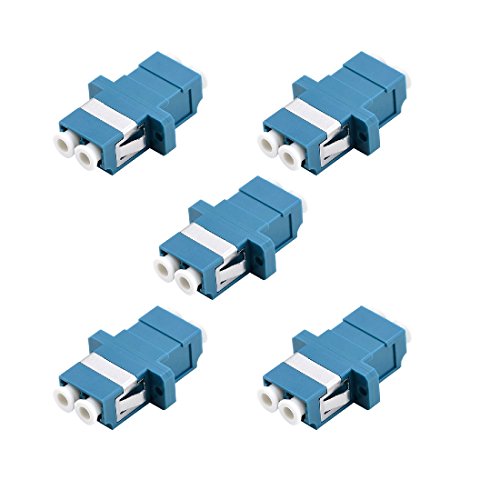 YIENFBEV LC Fiber Optic Adapter - LC to LC Duplex Singlemode Coupler - 5 Pack - Blue by YIENFBEV - Used condition - US$7.19
