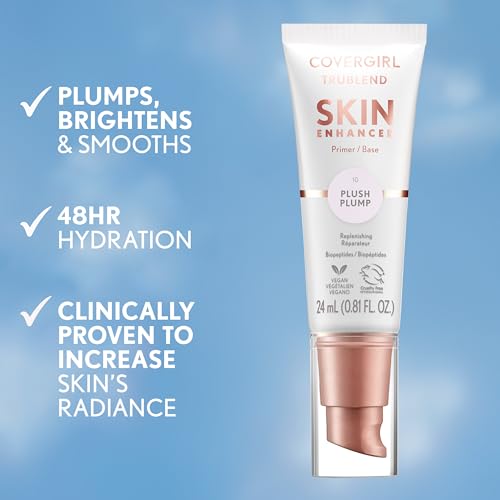 CoverGirl TruBlend Skin Enhancer, Plush Plump, Primer, Plumps Dry Skin, Blurs Pores, Hydrating, Brightening, Lasts All Day, 0.81oz - image 5