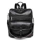 Eshow Mochila Mujer Casual, Bolsa de Cuero Sintético para Escuela Vacaciones Compras Camping Viajes