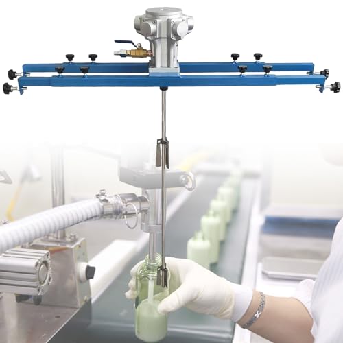 vnmudzeo 264 Gal Vertical Paint Agitator,Impeller Diameter 250 mm,0-1300 RPM Adjustment Speed IBC Pail Mixer Folding Blade 1 Horsepower,for Slightly Viscous Liquid Ink Dye