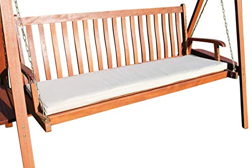 Olive Grove Coussin pour mobilier de Jardin - Coussin pour balançoire ou Banc de Jardin 3 Places, Coloris Beige Clair