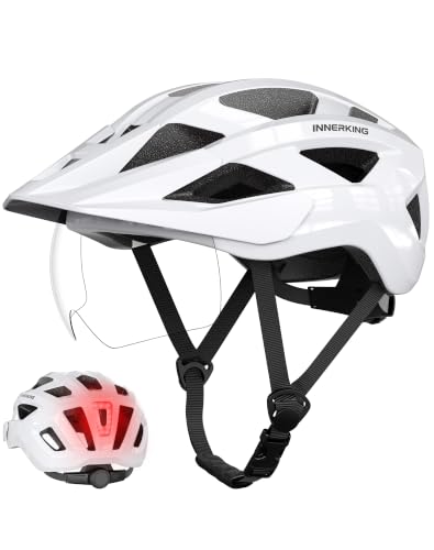 InnerKing Fahrradhelm Herren Damen Leichte Fahrradhelm mit LED Licht – Ansicht 1
